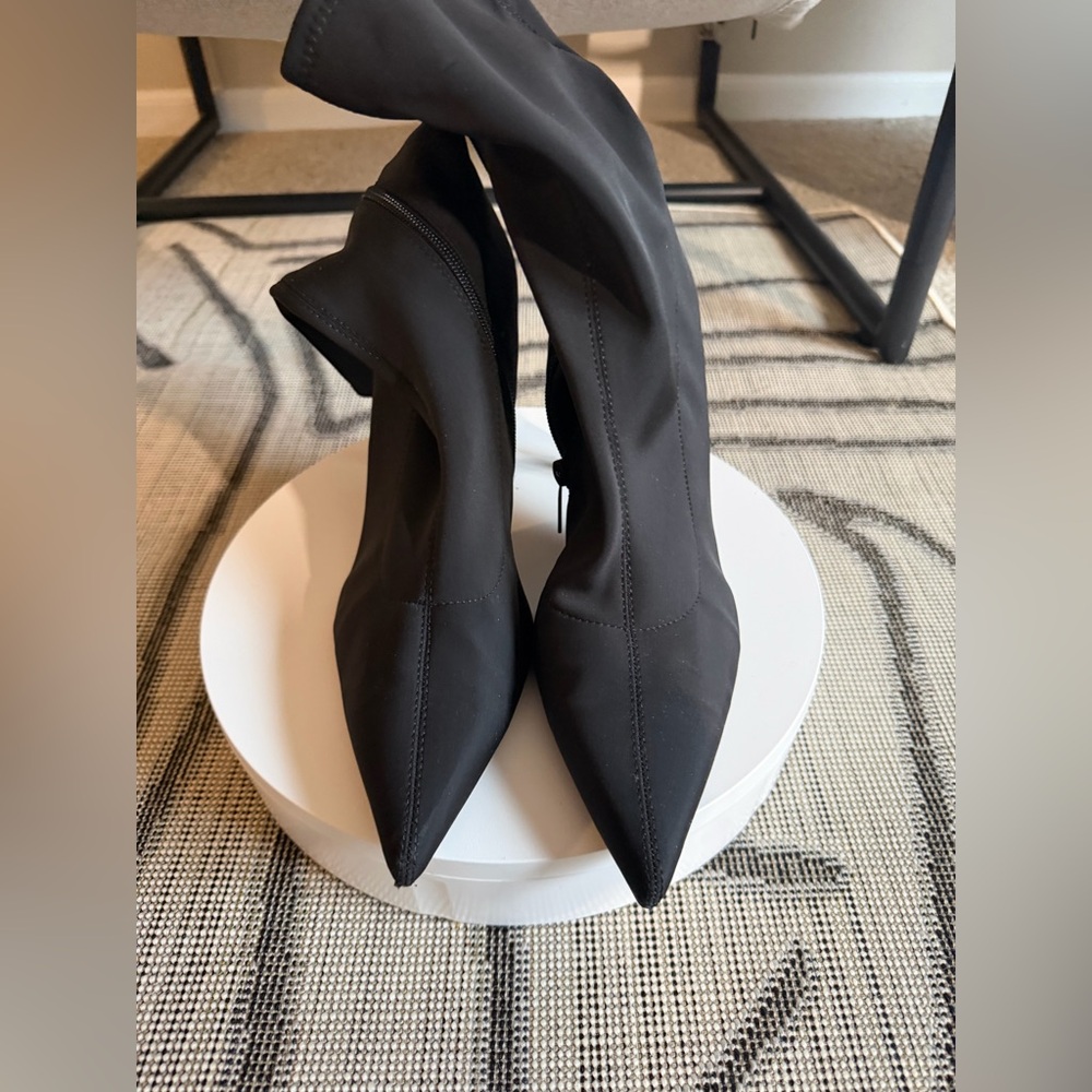 Zara Black Heeled Boots